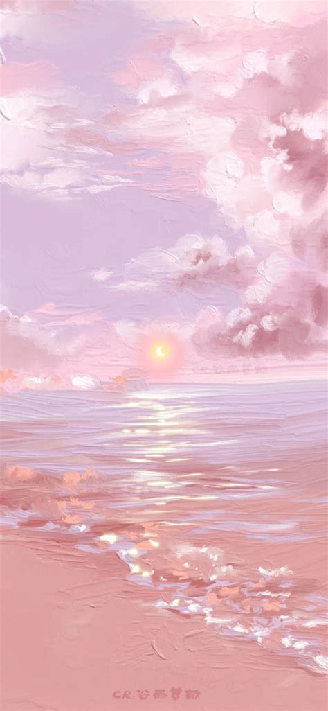 破晓色油画壁纸图片