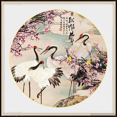 松鹤图图片