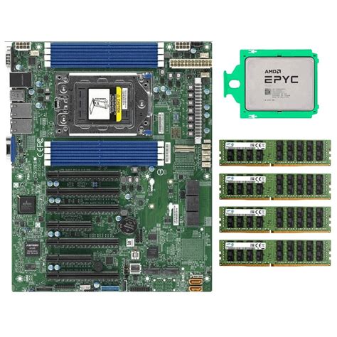 Amd Epyc 7532 Cpu 32 Cores + Supermicro H12ssl-i Motherboard +4x 32gb ...