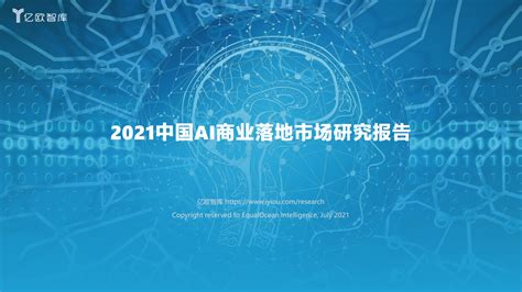 2021年中国AI商业落地市场研究报告 - 点金大数据