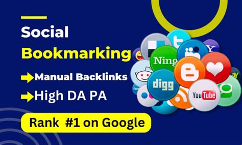 Manually build social bookmarking seo high da pa dofollow backlinks by ...