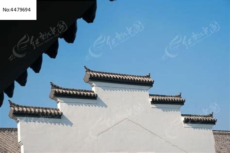 白墙黑瓦的江南徽派民居高清图片下载_红动中国