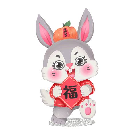 新年春节兔子拜年素材图片免费下载-千库网