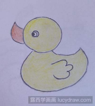 呆萌的小黄鸭怎么画 彩色好看的小黄鸭绘制教程-露西学画画