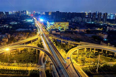武汉青山立交桥夜景摄影图6000*4000图片素材免费下载-编号804136-潮点视频