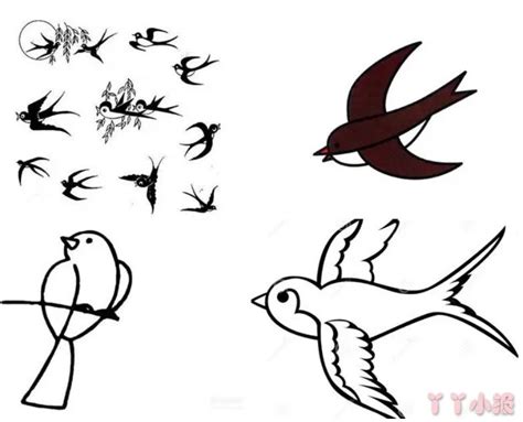 小燕子的画法步骤图解简单又漂亮涂颜色 - 丫丫小报