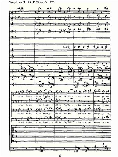 第九交响乐第四乐章-贝多芬 - 全屏看谱