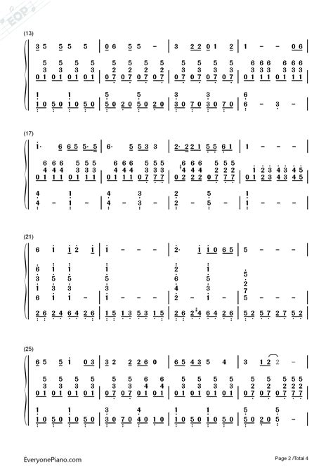 二十年后再相会-谷建芬双手简谱预览2-钢琴谱文件（五线谱、双手简谱、数字谱、Midi、PDF）免费下载