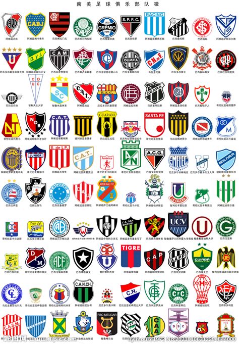 南美足球俱乐部队徽设计图__体育运动_文化艺术_设计图库_昵图网nipic.com