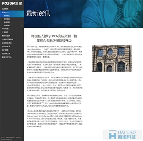 复星官网金融网站建设,金融网站建设案例,上海金融网站建设设计-海淘科技