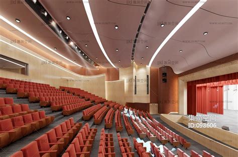 现代剧院演艺厅舞台3d模型下载-【集简空间】「每日更新」
