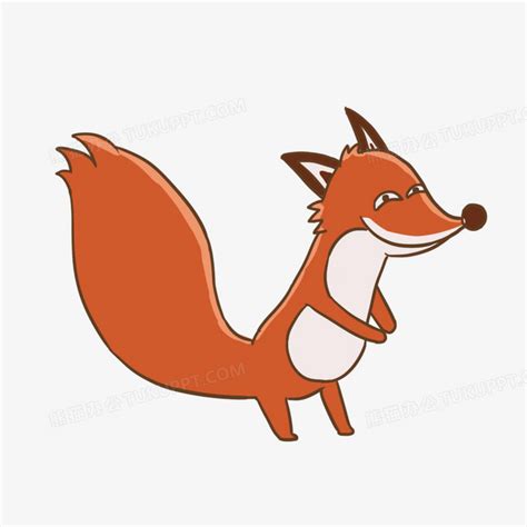 卡通简笔画狡猾的狐狸元素PNG图片素材下载_狐狸PNG_熊猫办公