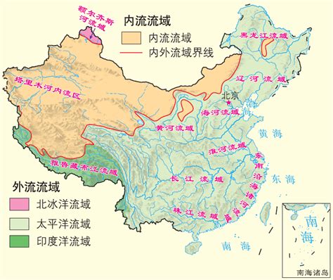 中国河流分布图图片