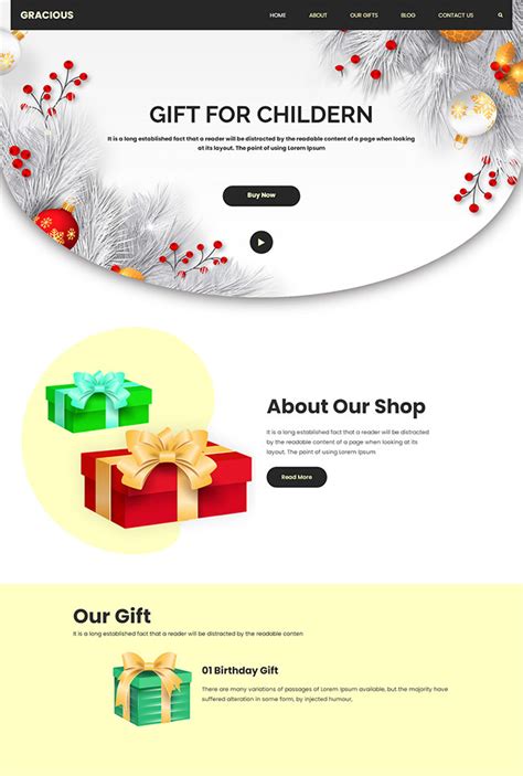 生日礼物商店网站HTML5模板_站长素材
