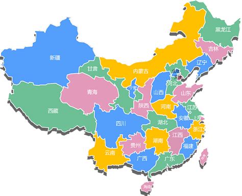 中国地图png-设计元素-巧圣网