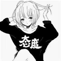 非主流黑白可爱头像