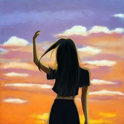 手绘画甜美女生头像真人
