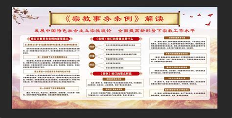 宗教事务条例解读展板图片下载_红动中国