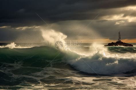 狂风怒号的海洋景观高清图片下载-正版图片600915945-摄图网