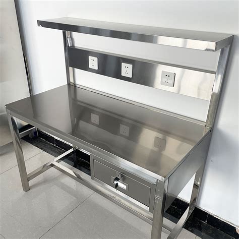 单层双层不锈钢重型工作台 拆装款带脚杯操作台 不锈钢桌子打包台-阿里巴巴