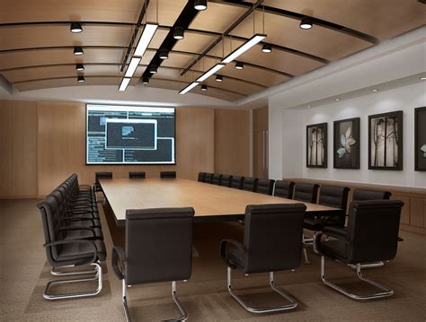 小型会议室效果图3dmax素材免费下载_红动网
