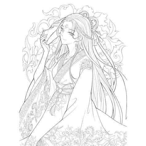古风头像填色版图片女生
