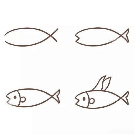 怎么画海洋风格鱼类简笔画带步骤简单又好看涂色 - 丫丫小报