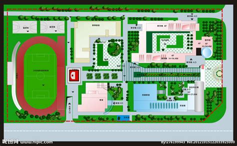学校平面规划图设计图__景观设计_环境设计_设计图库_昵图网nipic.com