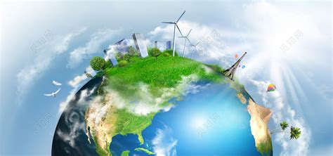创意地球环保能源海报背景图片免费下载 - 觅知网