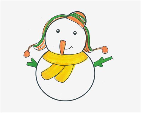 雪中的雪人简笔画画法图片步骤（松树 儿童画） - 有点网 - 好手艺
