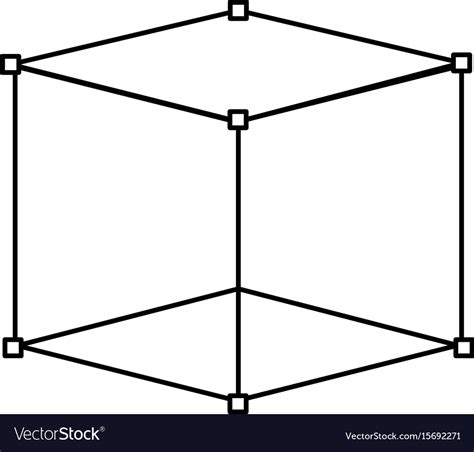 Cube 3d graph design element Royalty Free Vector Image
