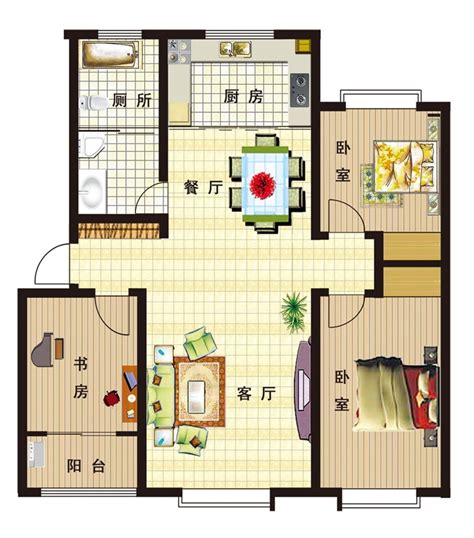 三居室平面设计图2019-房天下家居装修网