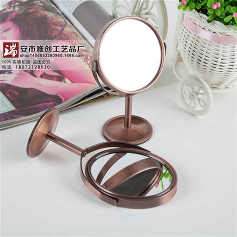 定制长方形双面翻盖PU皮镜子时尚韩版化妆镜子随身携带放大镜制作-阿里巴巴
