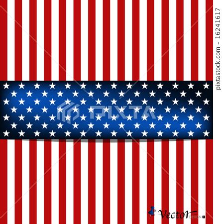 American Flag for Independence Day. Vector... - Stock Illustration ...