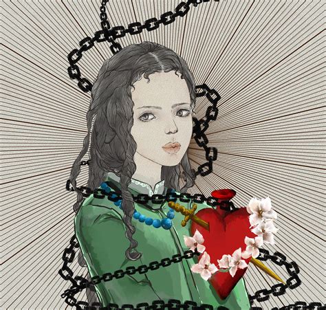 被束缚的少女日本画图片