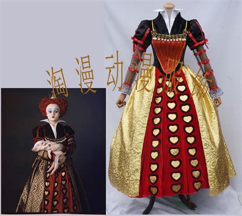 万圣节表演服装 爱丽丝梦游仙境2 红桃皇后礼服cosplay-阿里巴巴
