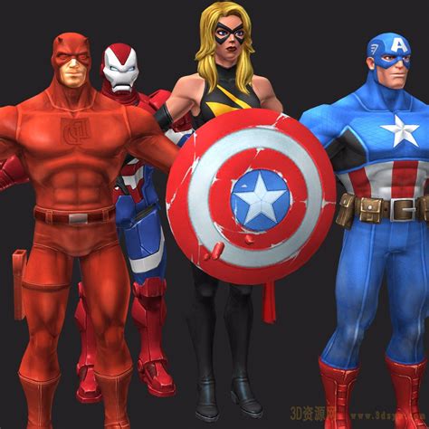 漫威超级英雄合集- 3D资源网-国内最丰富的3D模型资源分享交流平台