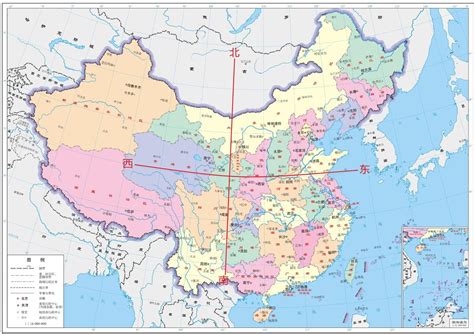 中国地图经纬线图片