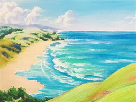 色粉画《那边的海》|纯艺术|绘画|zimoo酱 - 原创作品 - 站酷 (ZCOOL)