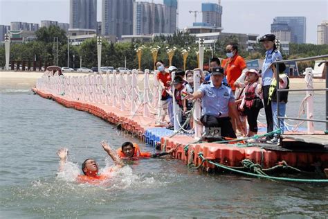 山东烟台：海边防溺水安全宣传-人民图片网
