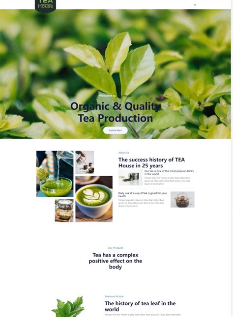 绿色有机茶叶展示网页模板免费下载html - 模板王
