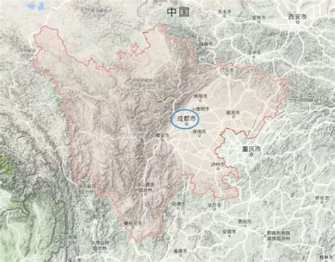 成都地形图图片