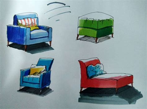 手绘单体沙发|插画|创作习作|Vivai_原创作品-站酷ZCOOL