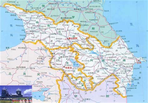亚美尼亚中文地图 - 亚美尼亚地图 - 地理教师网