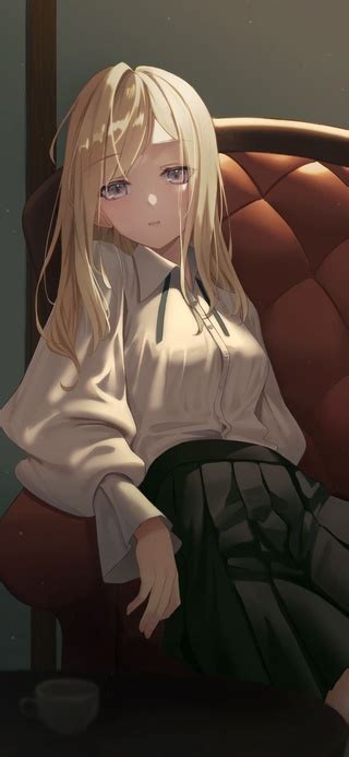 金发少女特效非主流头像