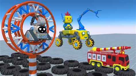 跳圈挑战、工程车玩具动画、少儿挖掘机动画幼儿启蒙益智早教动画