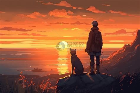 一人一猫动漫图片