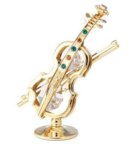 卡斯杜克水晶小提琴摆件欧式精美礼物创意生日礼品送给音乐爱好者U0055-001