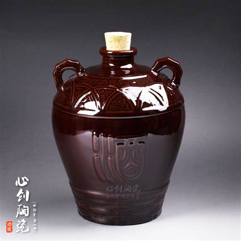1斤至10斤私藏系列酒坛子（黑白两色）_雅道陶瓷酒坛