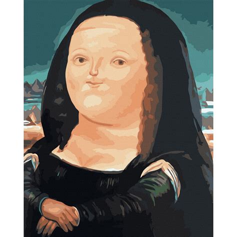 Set pictura pe numere, Fat Mona Liza, 40x50 cm - eMAG.ro